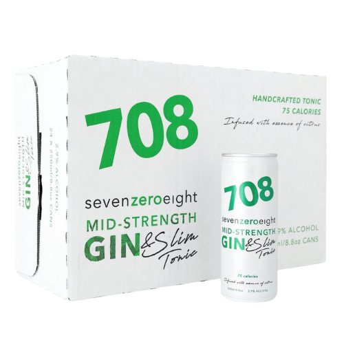 SevenZeroEight Mid-Strength Gin Slim & Tonic